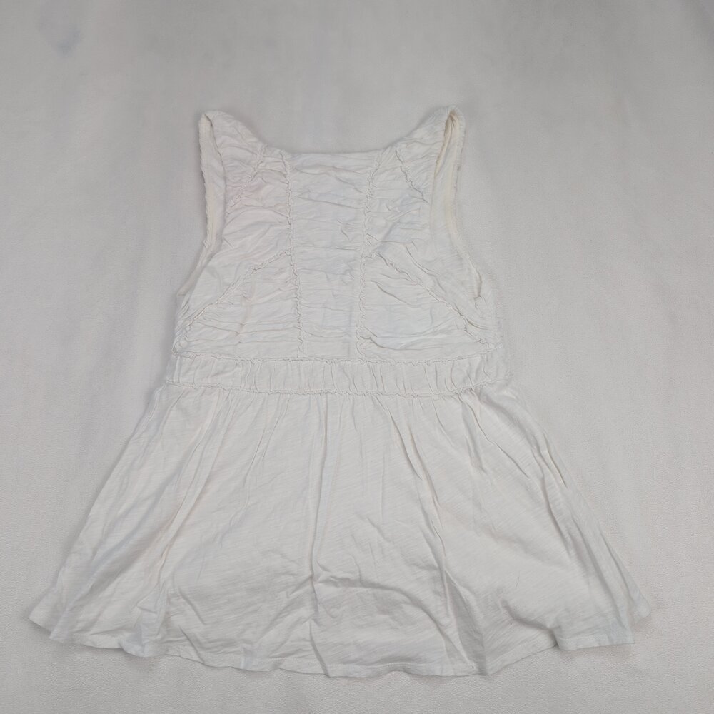Rio Rao White Ruched Scoop-Neck Tank Top S - Picture 3 of 12